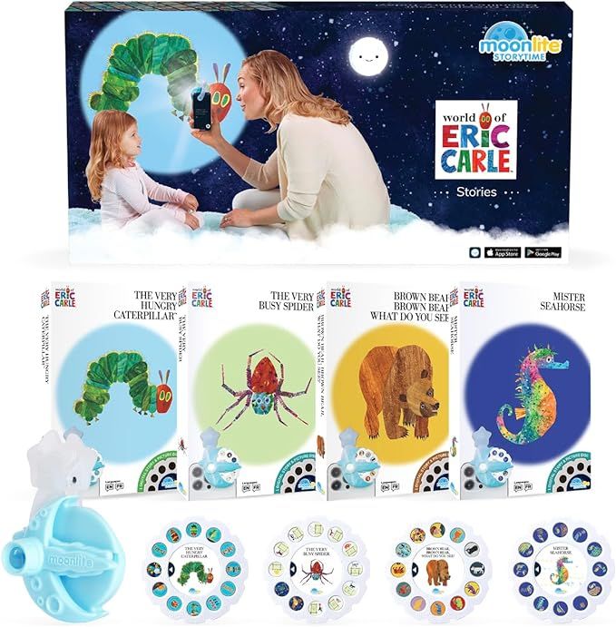 Moonlite Storytime Mini Projector with 4 Eric Carle Stories, A Magical Way to Read Together, Digi... | Amazon (US)
