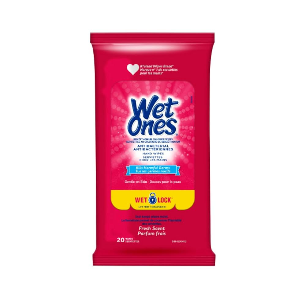 Wet Ones Antibacterial Hand Wipes, Fresh Scent, Wet Wipes, 20 Count (Pack of 10) | Amazon (CA)
