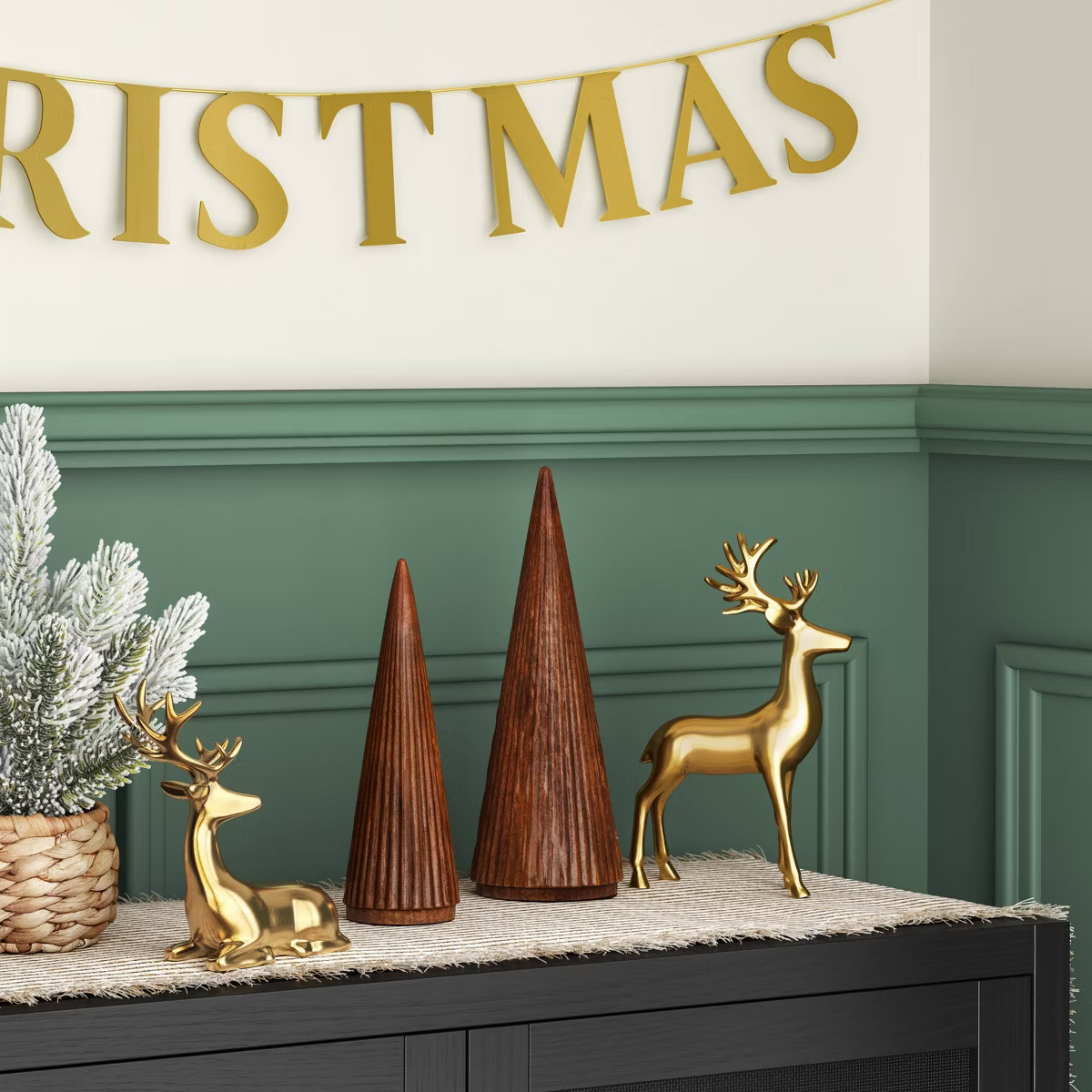 Christmas Medium Decorative Wood Tree Brown - Threshold™ | Target