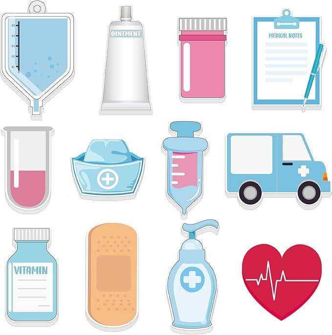 Eaasty 12 Pads Mini Funny Nurse Sticky Notes Cute Nurse Notepads Assorted Hospital Themed Nurse G... | Amazon (US)