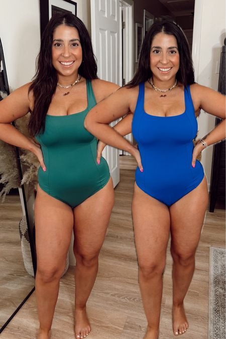 A full piece bathing suit but make it snatching! This emerald green swimsuit will make your confidence sky rocket - the back laces up similar to a corset. And it’s big bust friendly👏 Mom body approved and comes in tons of colors.

#LTKfindsunder100 #LTKfindsunder50 #LTKSeasonal