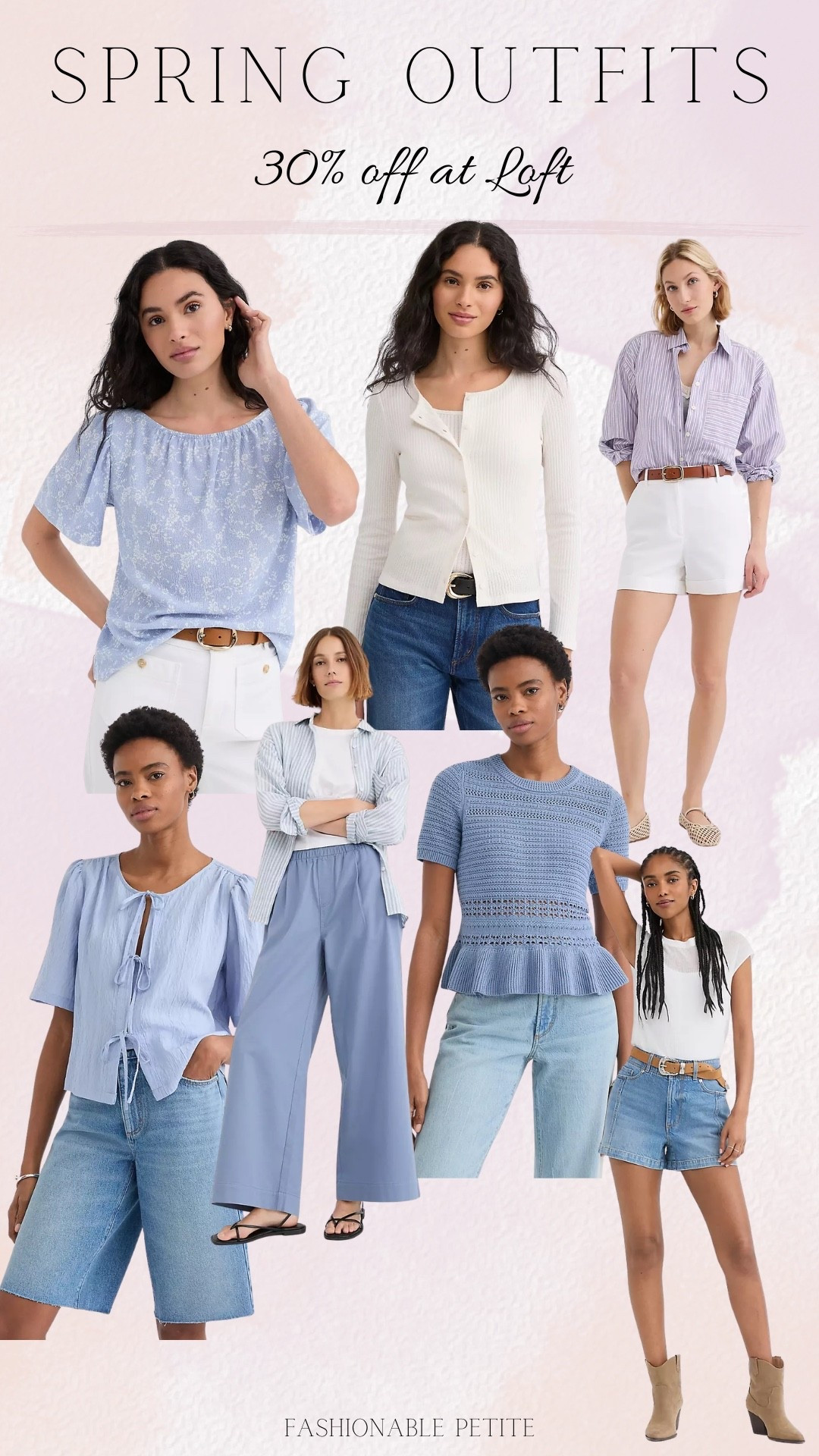 Spring new arrivals from loft! Pale blues and whites for spring! Lots of petite sized pieces for spring.

Spring outfit, petite outfit, petite fashion, spring shorts, white shorts, spring tops 

#LTKPetite #LTKSaleAlert