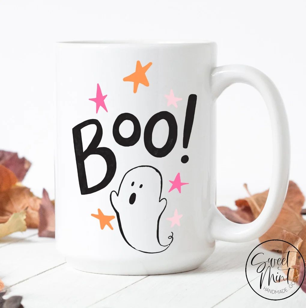 Boo Ghost Halloween Mug | Sweet Mint Handmade Goods