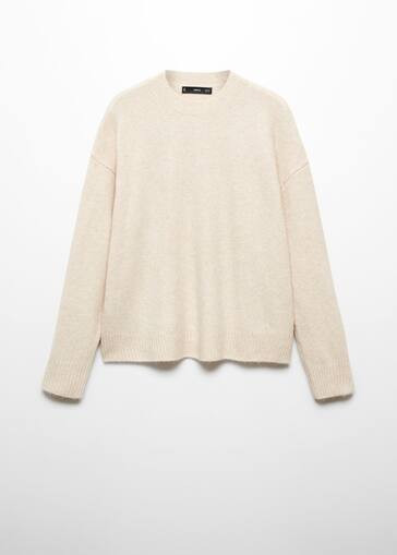 Round-neck knitted sweater  -  Women | Mango USA | MANGO (US)
