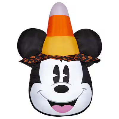 Disney 6-ft LED Mickey Mouse with Candy Corn Hat Inflatable | Lowe's