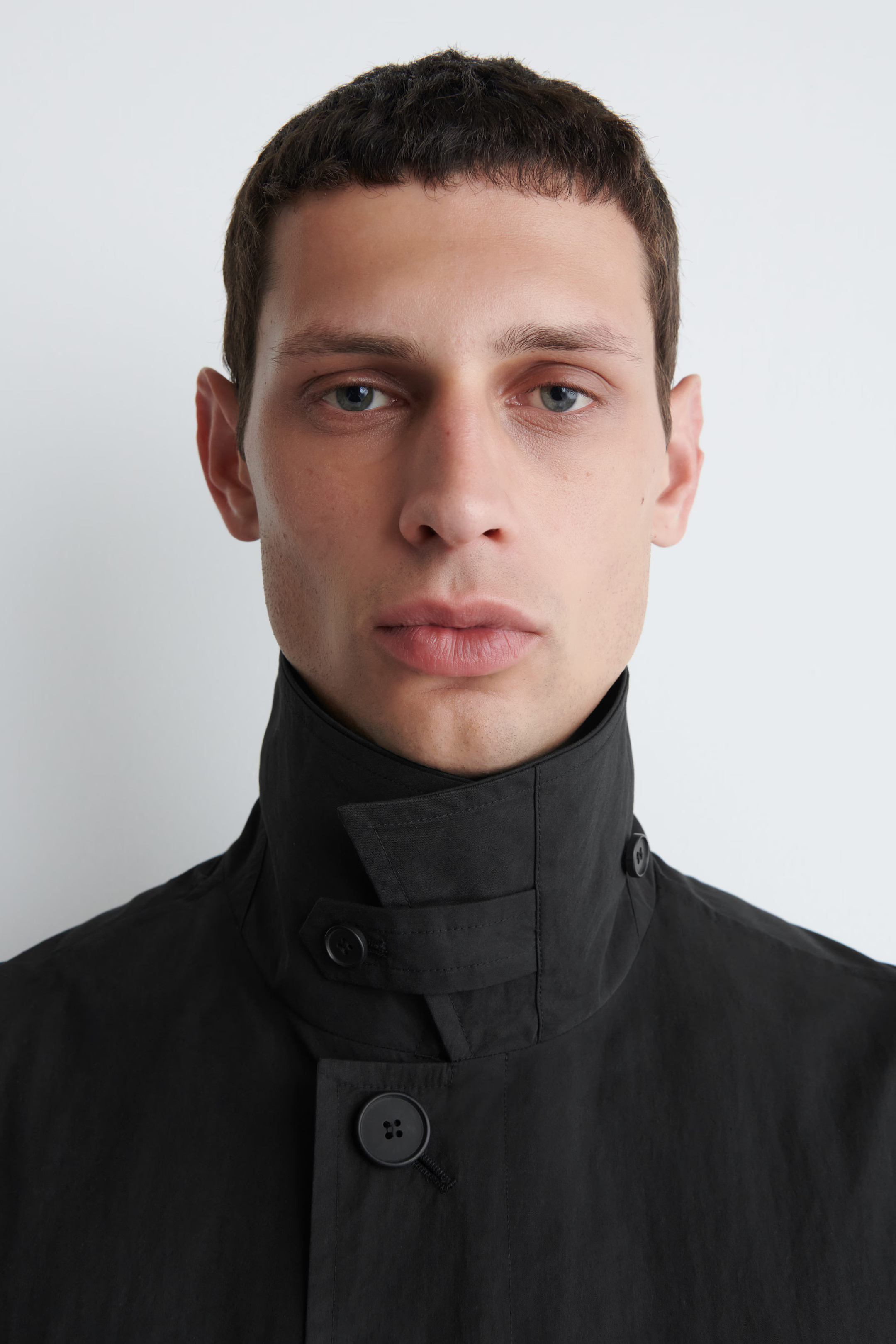 COTTON TRENCH COAT - BLACK | COS GB | COS UK