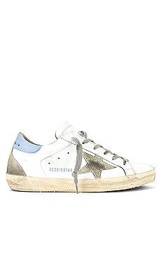 Golden Goose Superstar Sneaker in White, Ice, & Powder Blue from Revolve.com | Revolve Clothing (Global)