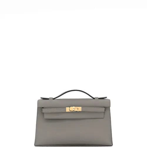 Pre-Owned Hermes Kelly Pochette Swift in Gris Meyer at Nordstrom, Size X-Small | Nordstrom