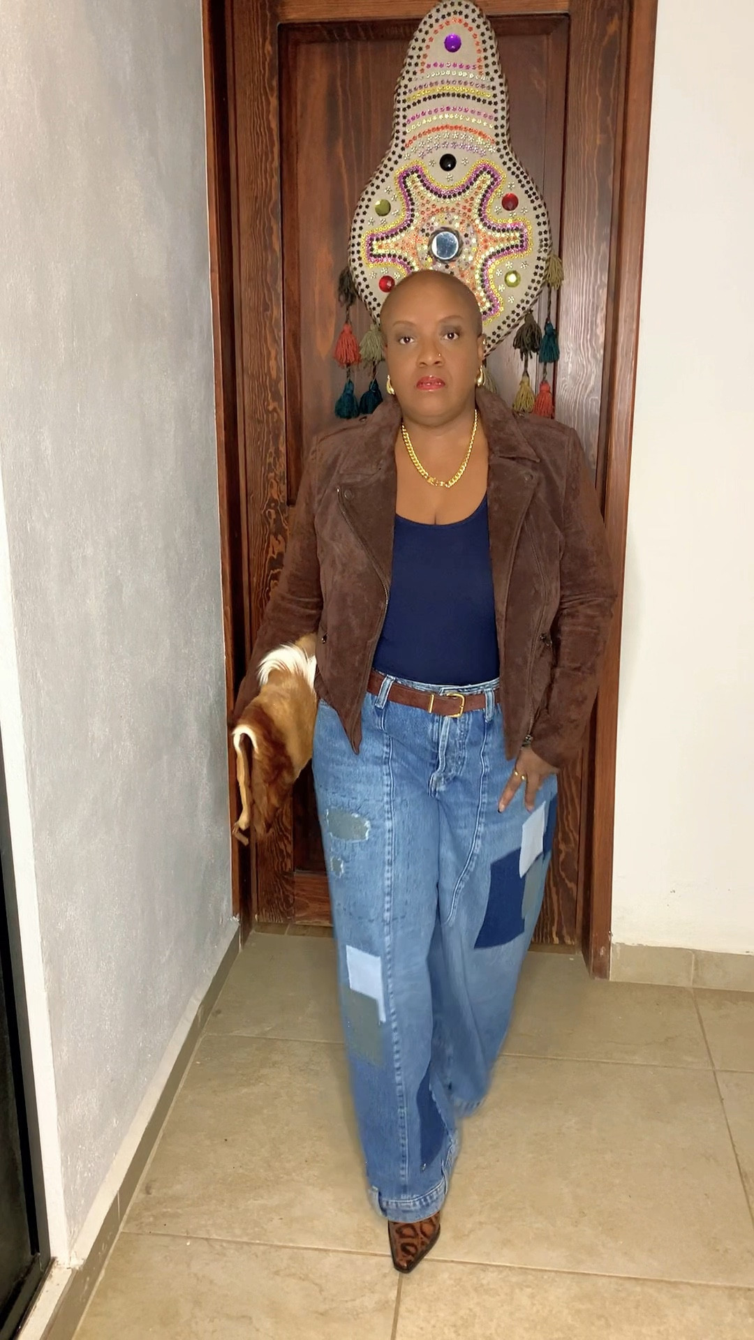 I’m head over heels for my We The Free Head Over Heels Jeans. The wide leg, the patchwork, the detail… I can’t stop wearing them!

For dinner tonight, I paired them with a navy tank tee (closet MVP), a chocolate brown suede moto jacket, a Madewell suede belt, and my Bottega Veneta Tex Mules in brown.

These jeans aren’t inexpensive, but they’re worth every penny — the cost per wear is already showing up. Everything is linked here in my LTK.

#LTKMidsize #LTKOver40 #LTKStyleTip