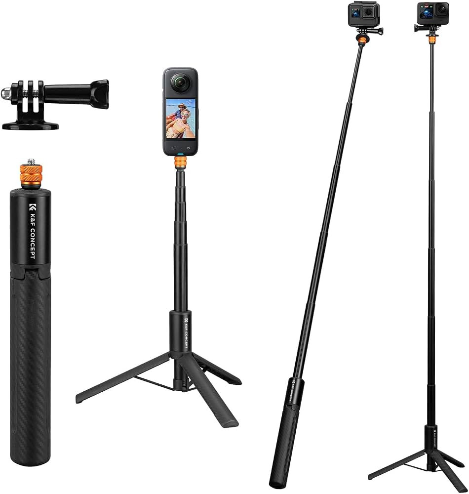 K&F Concept Invisible Selfie Stick, Extension Long Pole（120cm/47.2in） Compatible with Insta36... | Amazon (US)