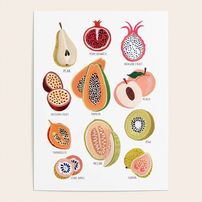 Fruit Collection Poster | Society6