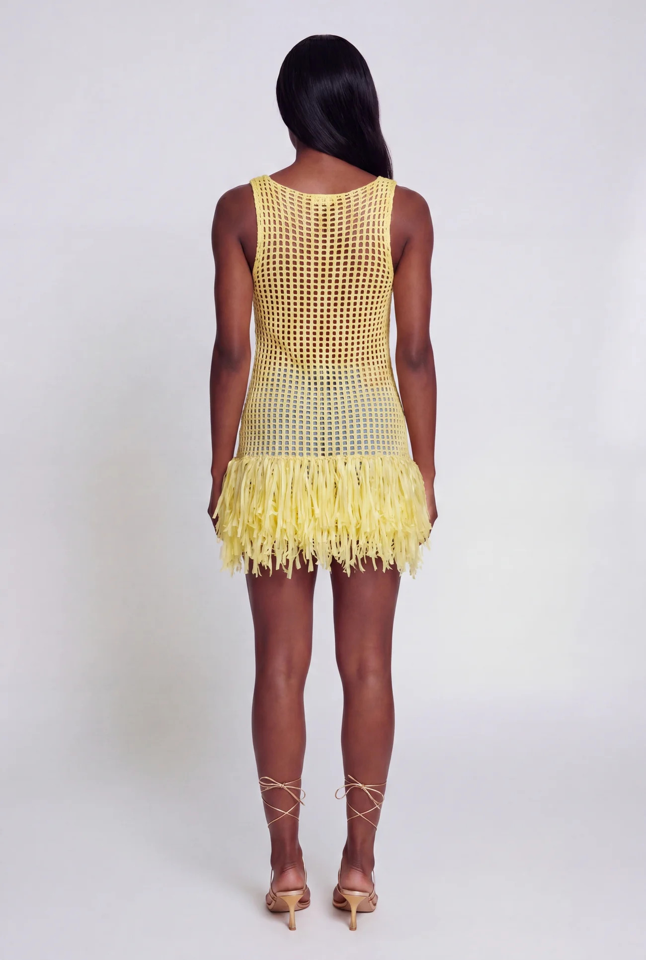 Crochet Fringe Hem Tank Top | Rainbow Shops