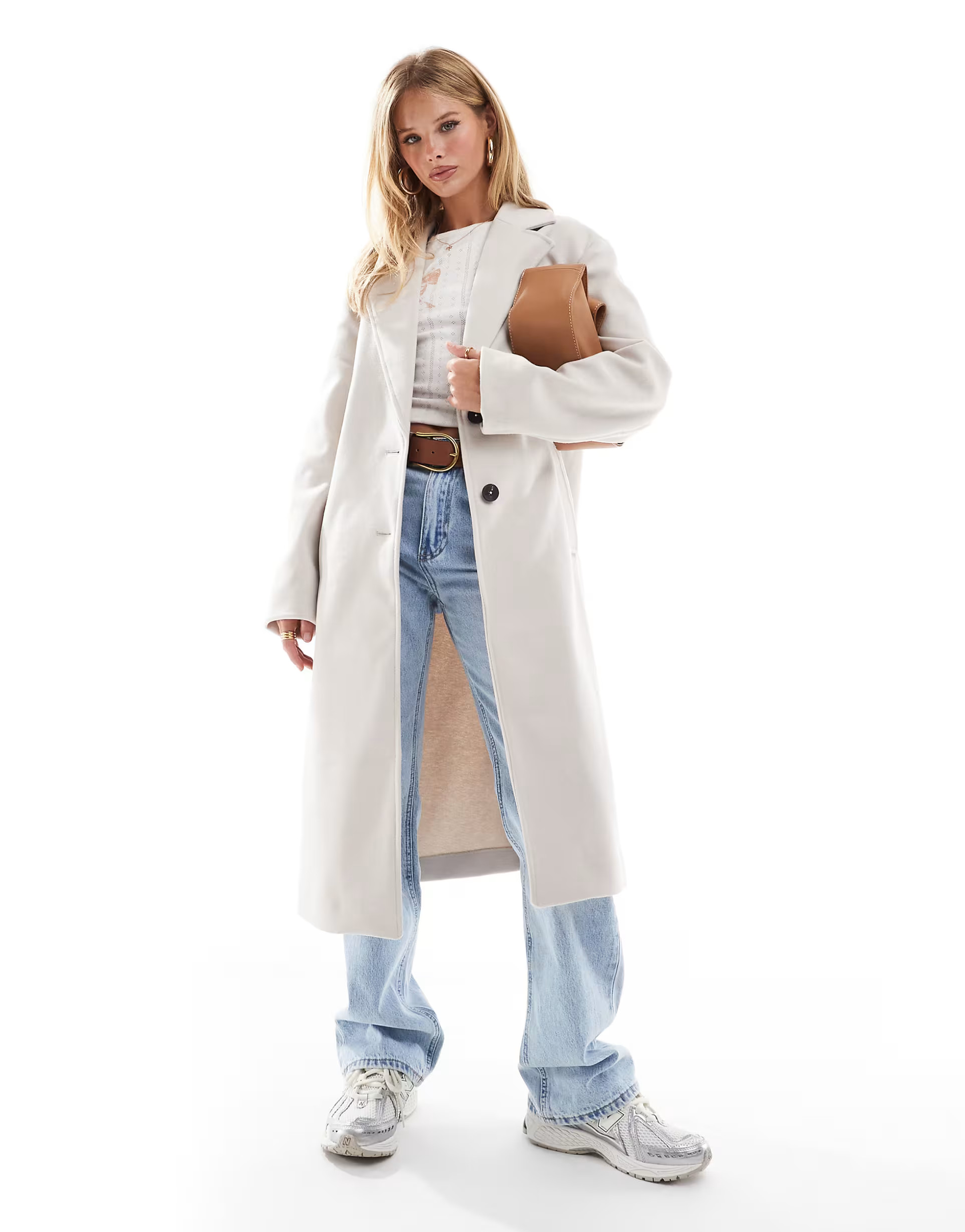 ASOS DESIGN throw-on formal coat in cream | ASOS (Global)