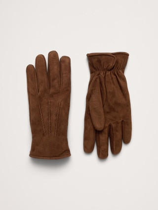 Italian Suede Cashmere-Lined Gloves | Banana Republic (US)