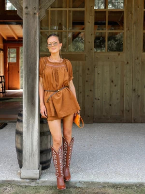 The Sweet and Short Set - Saddle Brown Corduroy | Darling Loungewear