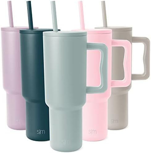 Amazon.com: Simple Modern 40 oz Tumbler with Handle and Straw Lid | Insulated Reusable Leakproof ... | Amazon (US)