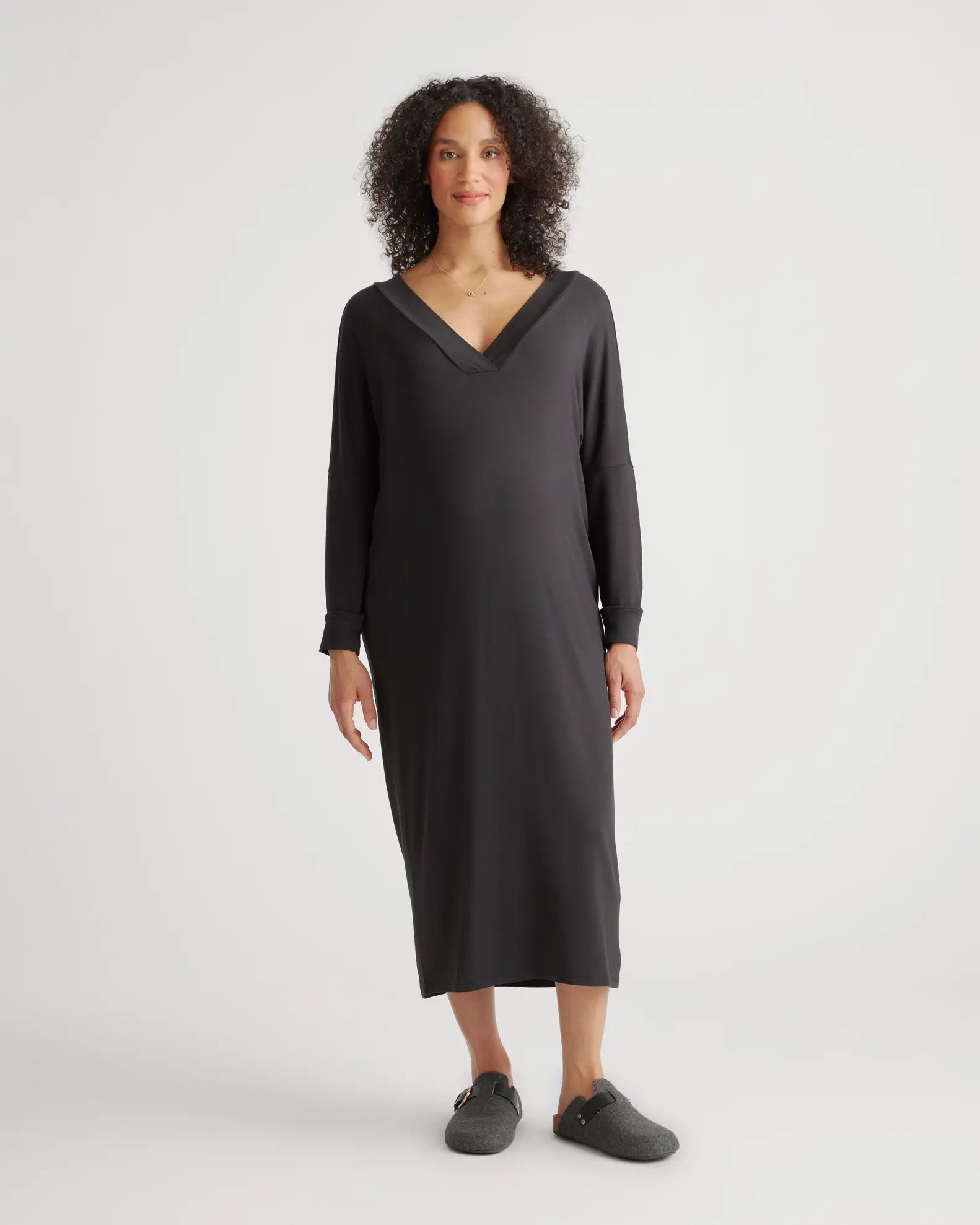 French Terry Modal Maternity & Nursing Lounge Dress | Quince