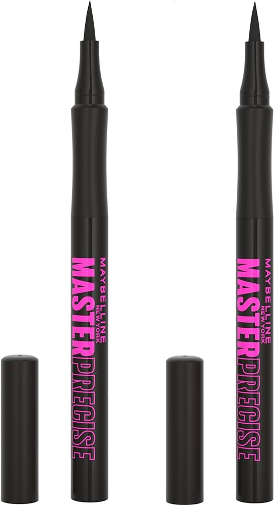 Maybelline Eyestudio Master Precise All Day Waterproof Liquid Eyeliner Makeup, Black, 2 Count (Pa... | Amazon (US)