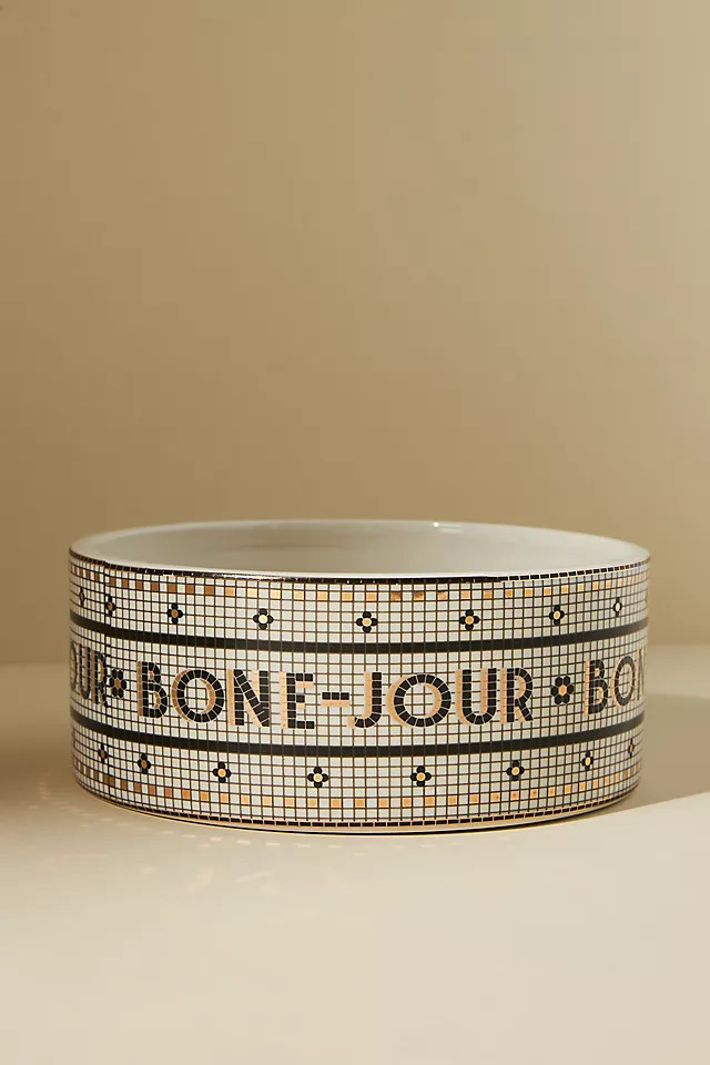 Bistro Tile Pet Bowl | Anthropologie (US)