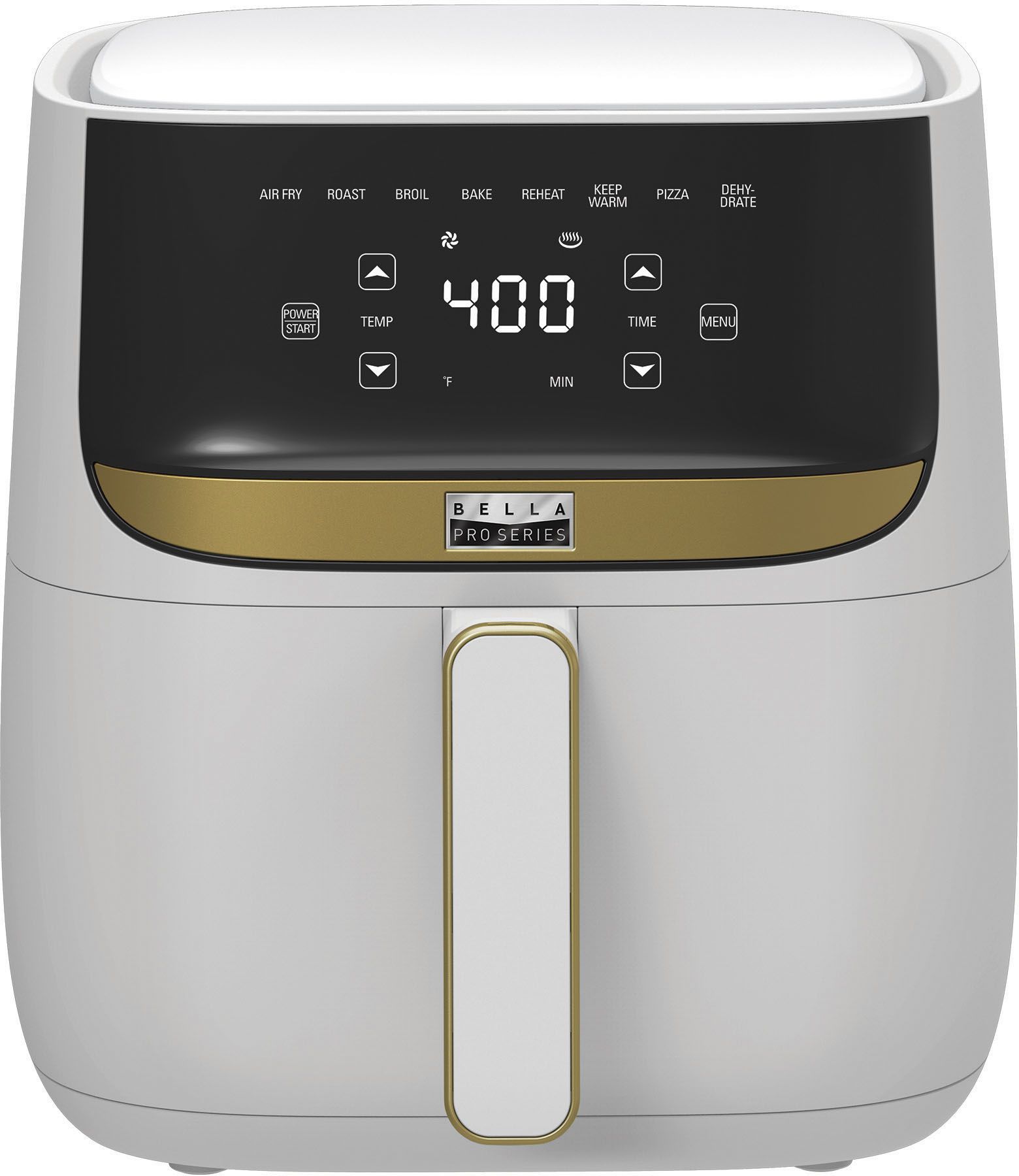 Bella Pro Series 6-qt. Digital Air Fryer with Matte Finish Matte White with Gold Accents 90152 - ... | Best Buy U.S.