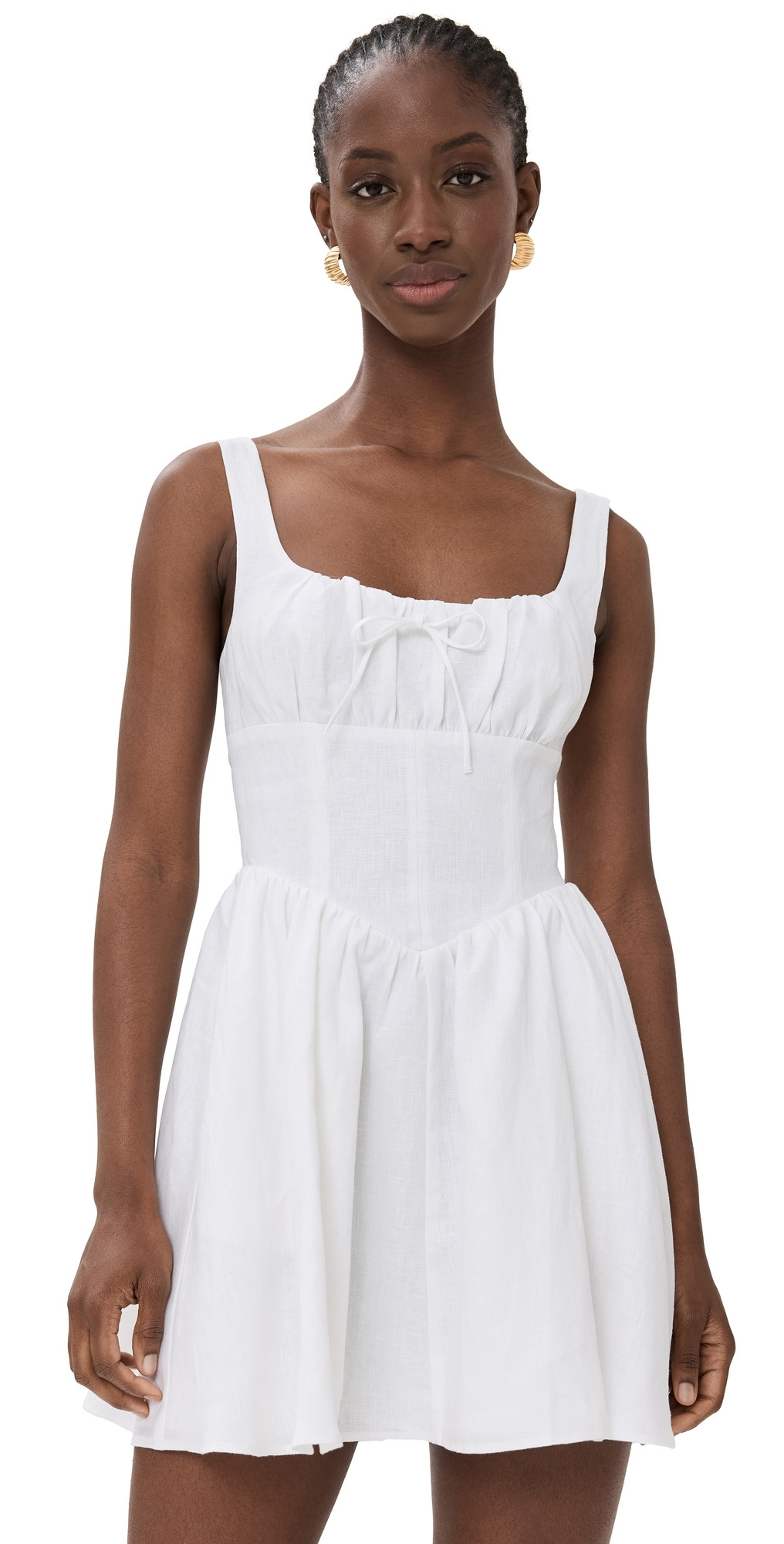 Reformation Daria Linen Dress White 6 | Shopbop