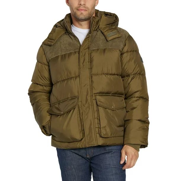 Sean John Men's Cargo Pocket Puffer Jacket with Detachable Hood - Walmart.com | Walmart (US)