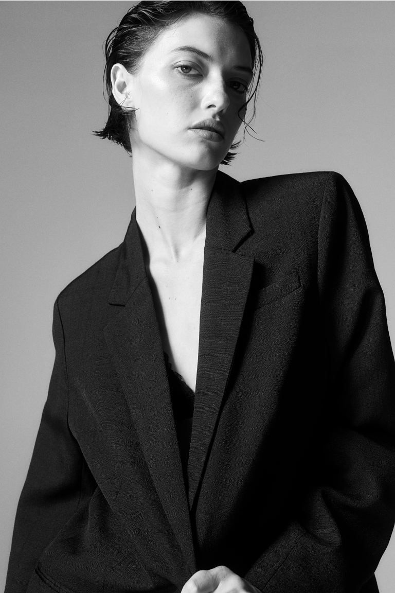 Single-breasted blazer - Black - Ladies | H&M GB | H&M (UK, MY, IN, SG, PH, TW, HK)