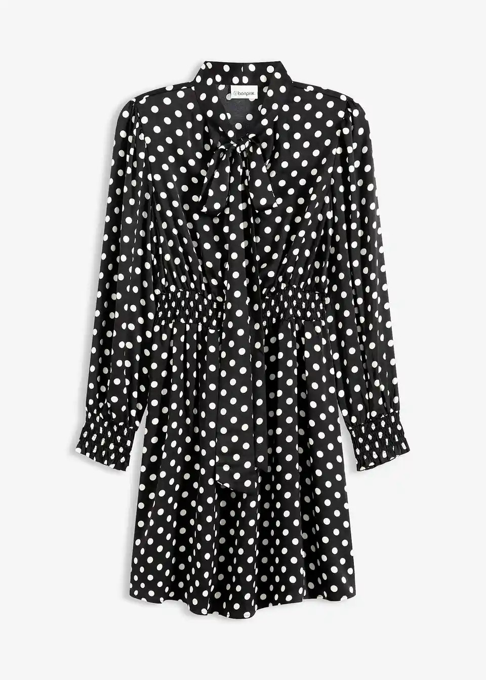 Kleid mit Schluppenkragen aus fließendem Satin | Bonprix DE