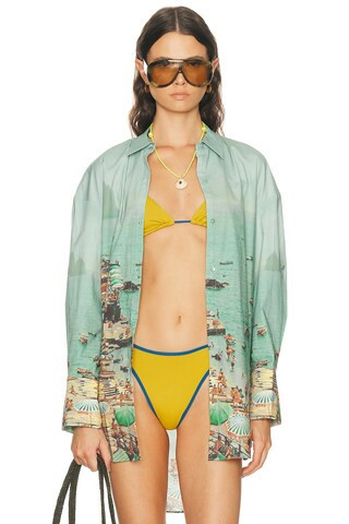 Staud Sandbar Top in Teal | FWRD 