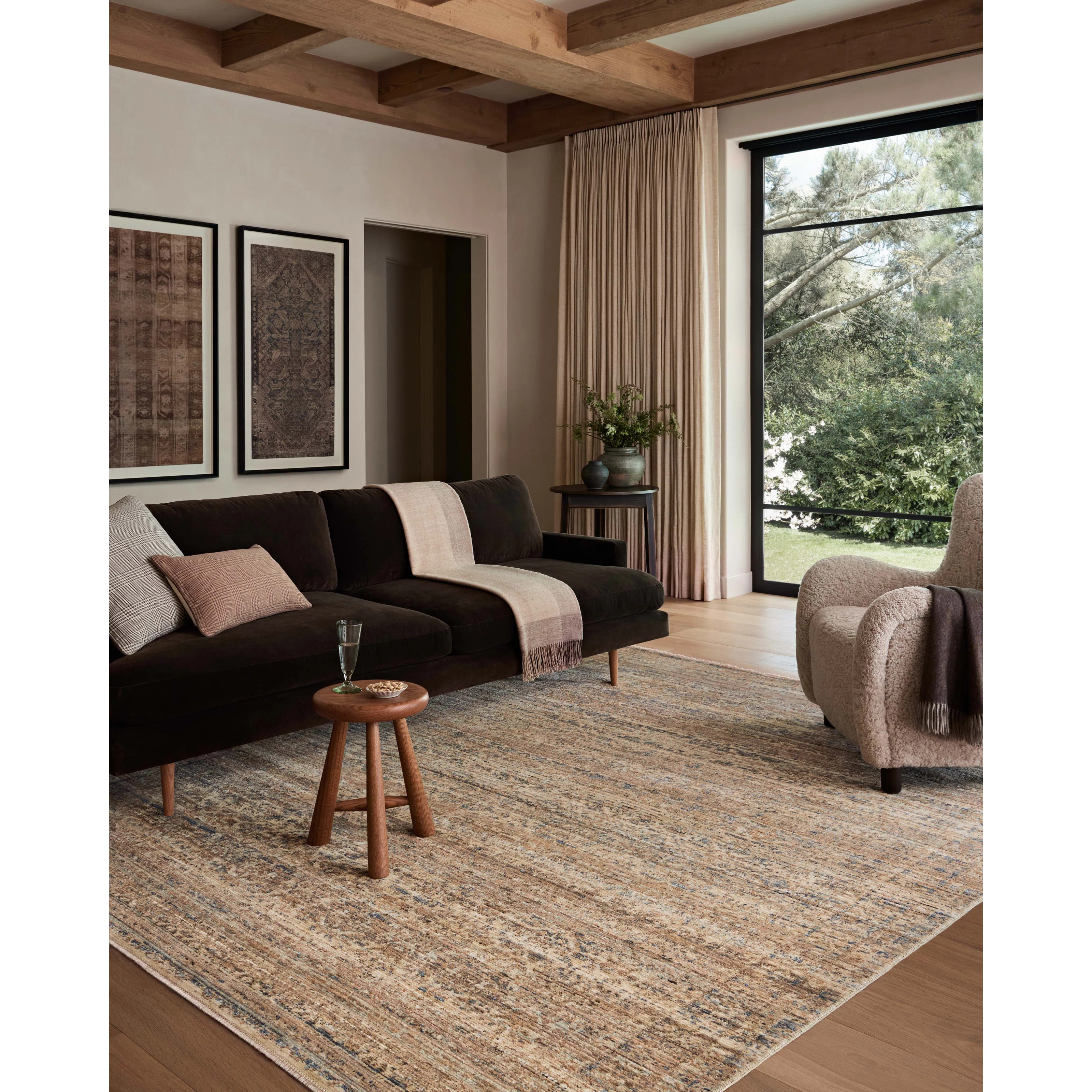 Amber Lewis x Loloi Molly Natural / Denim Area Rug | Wayfair North America