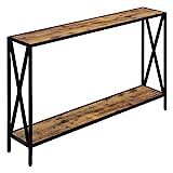 Convenience Concepts Tucson Console Table with Shelf, Barnwood/Black | Amazon (US)