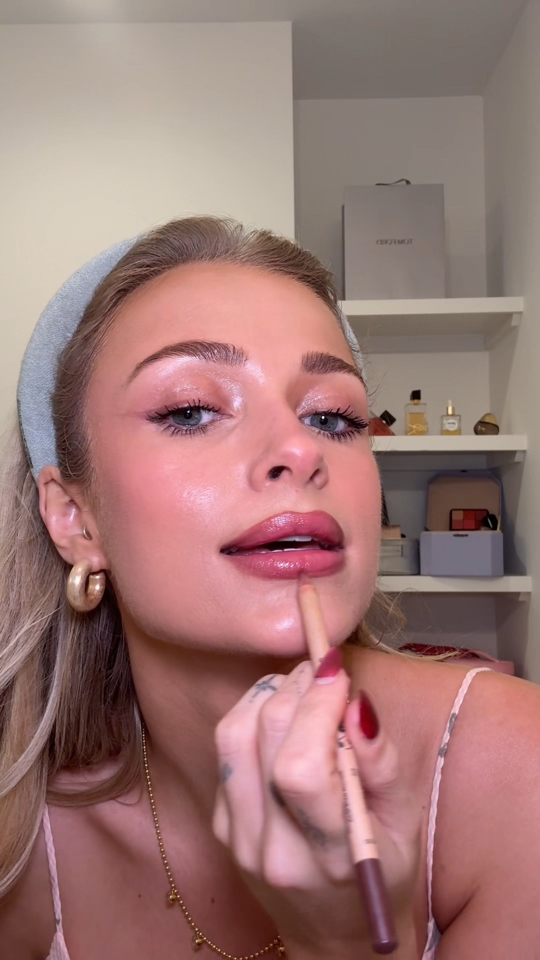 GRWM for dinner trying new makeup 🍒🪽 

#LTKBeauty