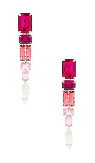 Ombre Crystal Drop Earrings in Ombre Pink | Revolve Clothing (Global)