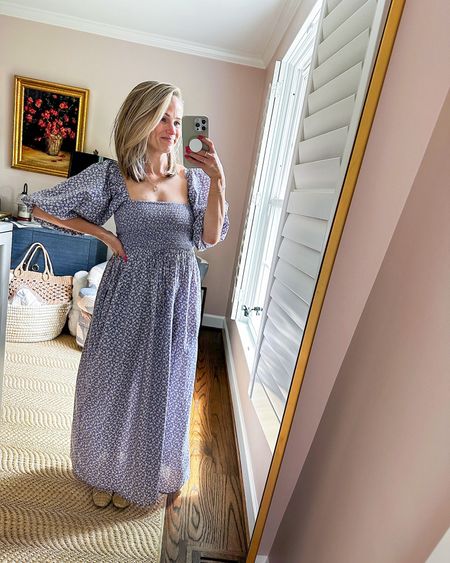 This nursing friendly dress is by Christy Dawn (not on LTK) so I linked a similar silhouette from Hill House. Shoes are the perfect summer flats. Ballet flats might be my new thing! 

#LTKstyletip #LTKSeasonal
