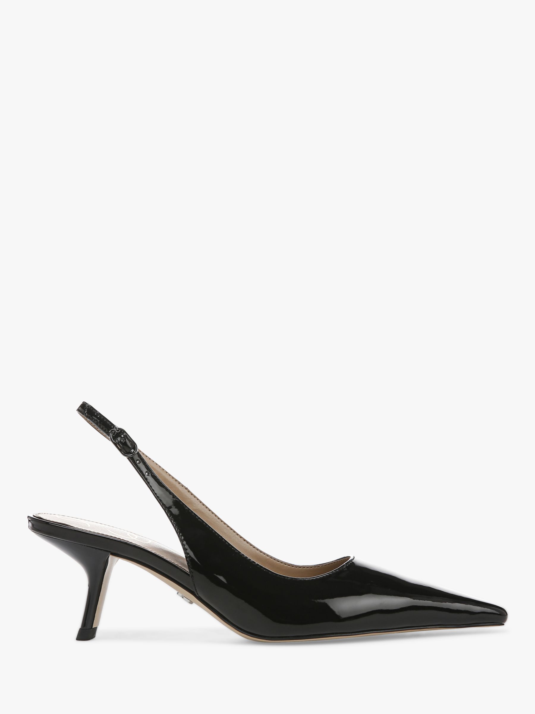 Sam Edelman Bianka Slingback Court Shoes, Black | John Lewis (UK)