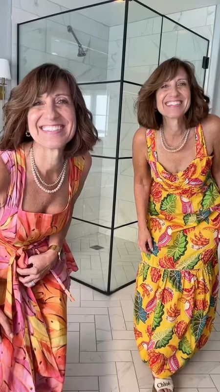 Pink or Yellow #maxidress #vacationdress #styleover50

#LTKSeasonal