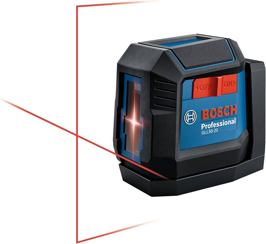 BOSCH GLL50-20 50 Ft Self-Leveling Cross-Line Laser, Includes Integrated Magnetic Mount & 2 AA Ba... | Amazon (US)