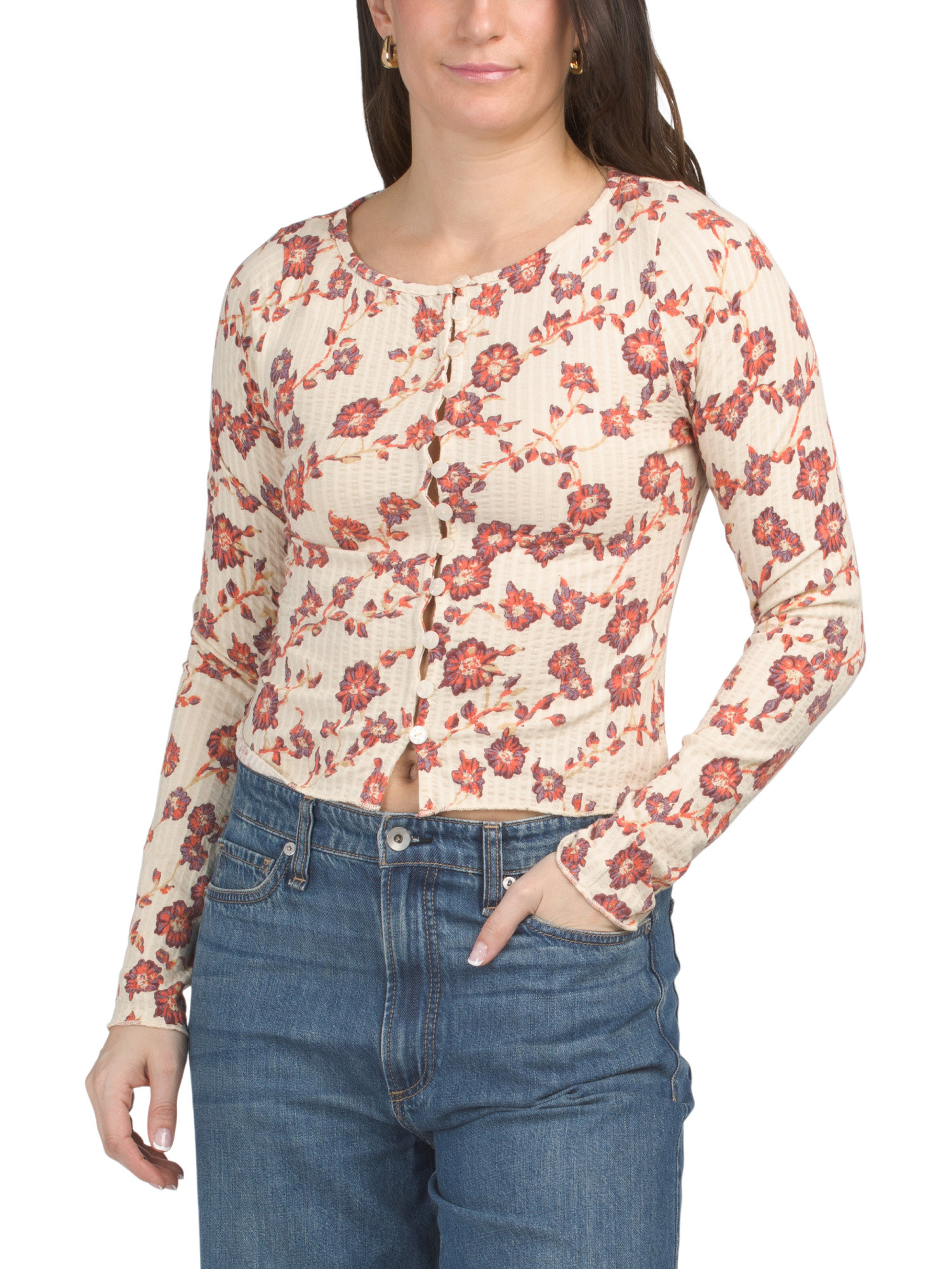 Tilly Long Sleeve Printed Top | Long Sleeve Tops | Marshalls | Marshalls