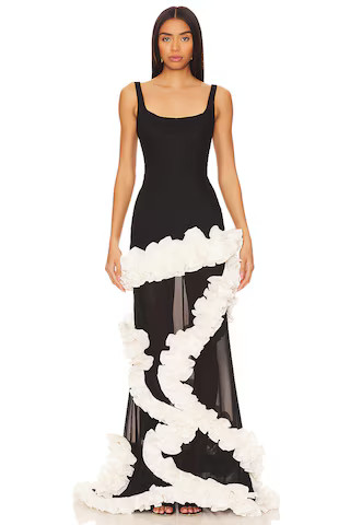 NBD Wisteria Gown in Black & White from Revolve.com | Revolve Clothing (Global)