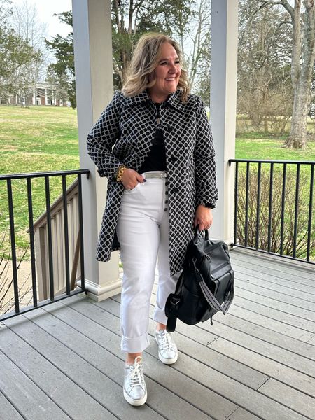 My coat has been on repeat! I’m wearing a size petite large. It’s on sale!

White jeans are usually order my larger size. These are a 32. 

Spring jackets Talbots banana republic factory 

#LTKover40 #LTKmidsize #LTKSeasonal