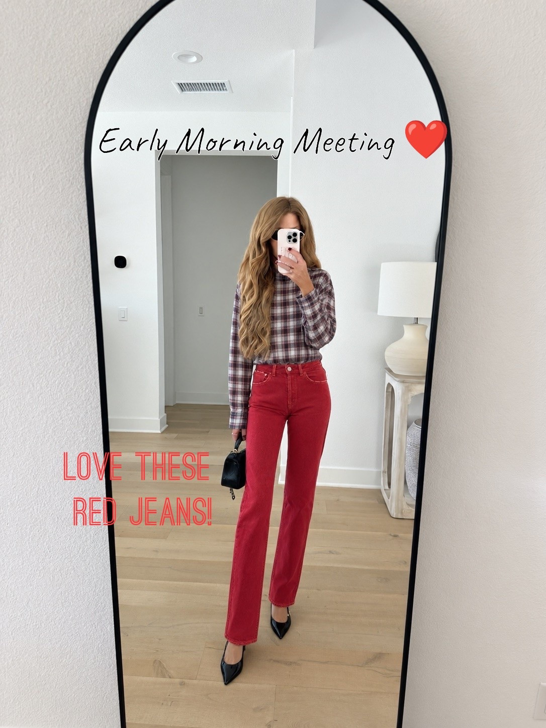 Fall outfit Red denim- love them run true and this plaid sheer top is such a fun a piece.

#LTKootd #LTKSeasonal #LTKOver40