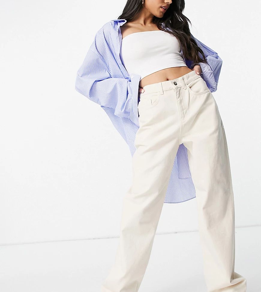 COLLUSION x014 90s super baggy dad jeans in ecru-White | ASOS (Global)