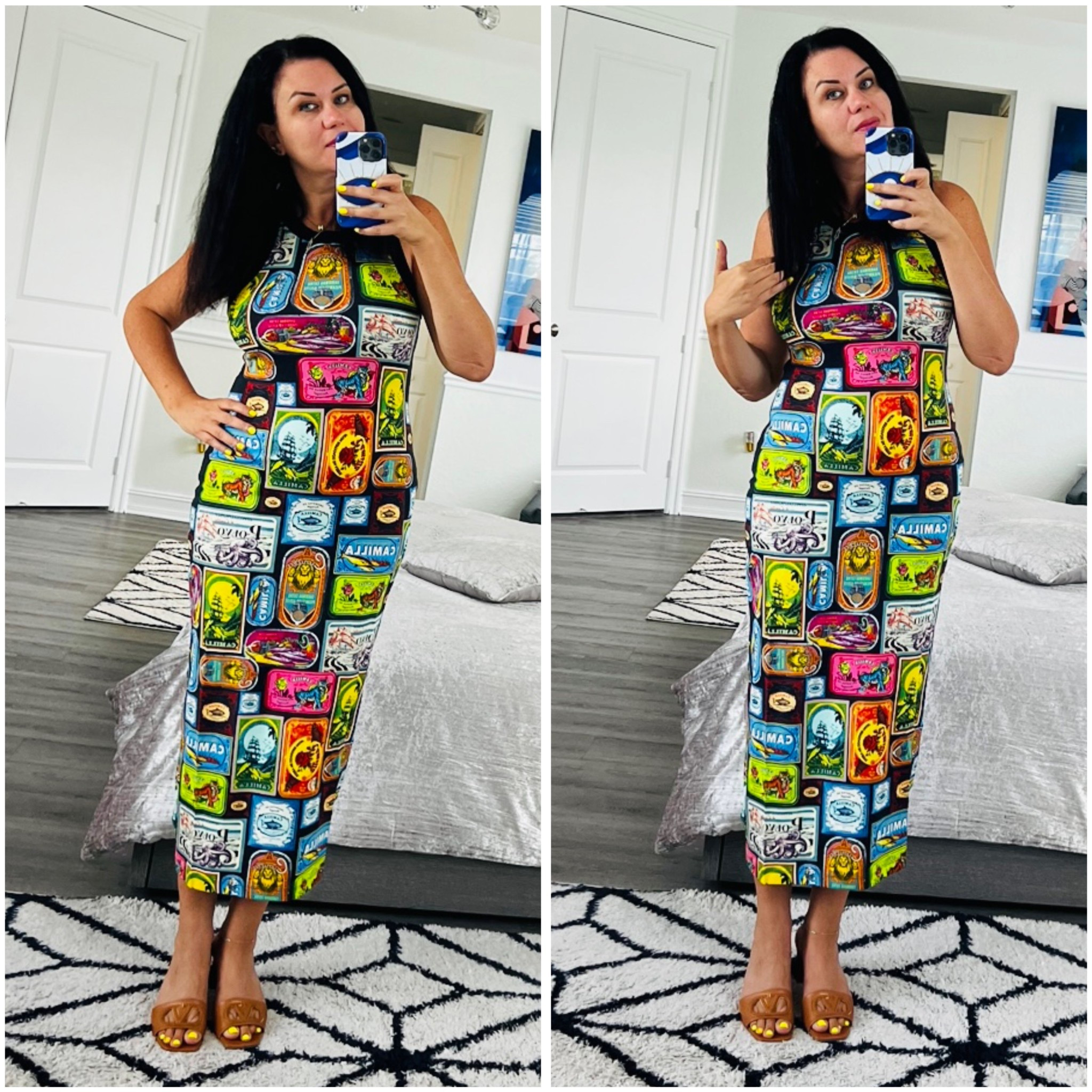 🖤 I had to have this dress! When my favorite sardine print went on sale, I put it to cart and ordered! Now I need tickets to Portugal 🤣 

🖤 Quality is next level! 

‼️ Camilla on sale today only: 👉 https://bit.ly/3GvwY9V
👡 My favorite sandals on sale: 👉 https://bit.ly/44I1SnA
#EasilyDressedMilana

#LTKSeasonal #LTKFindsUnder100 #LTKSaleAlert