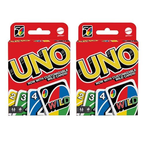 Mattel 4347154784 Uno Card Game 2 Pack, Red | Amazon (US)