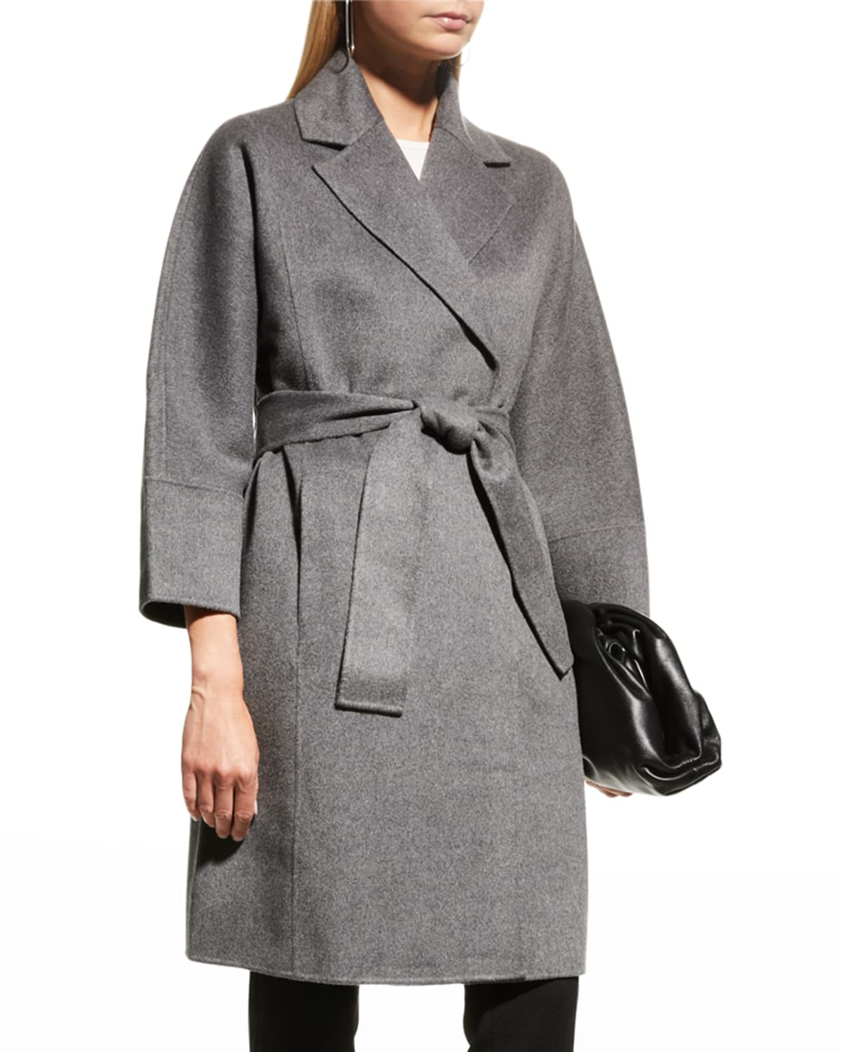 Belted Double-Face Wrap Cashmere Coat | Neiman Marcus