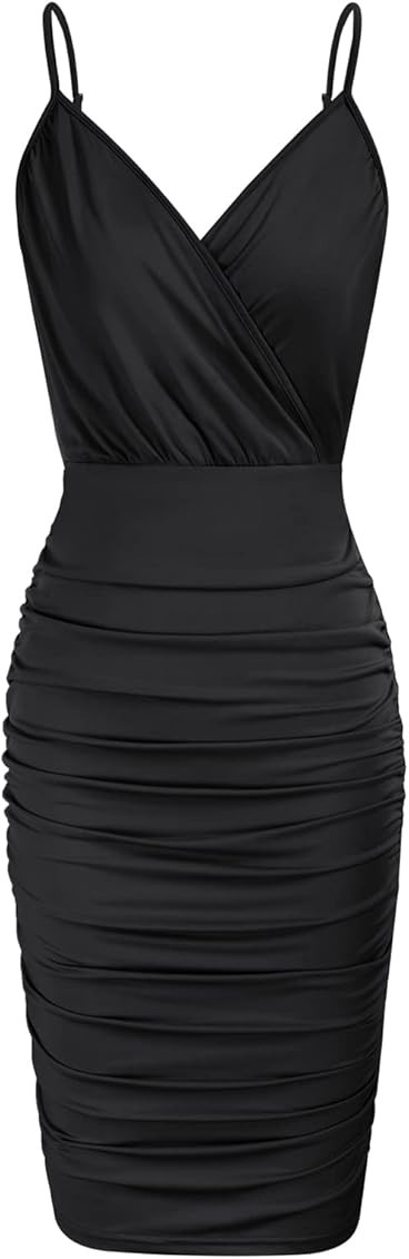 Women's Casual Party Classic Bodycon Ruched Sheath Dress | Amazon (US)