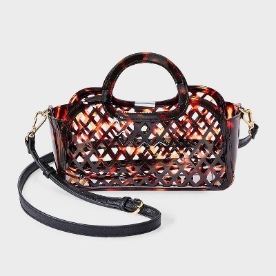 TPU Mini Cage Tote Crossbody Bag - A New Day™ Brown | Target