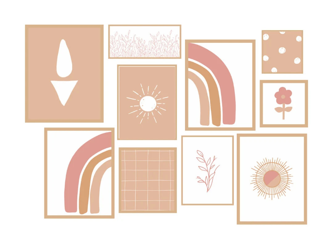 Boho | Minimal | Neutral | Nursery | Printable Wall Art | Digital Download | Etsy (US)