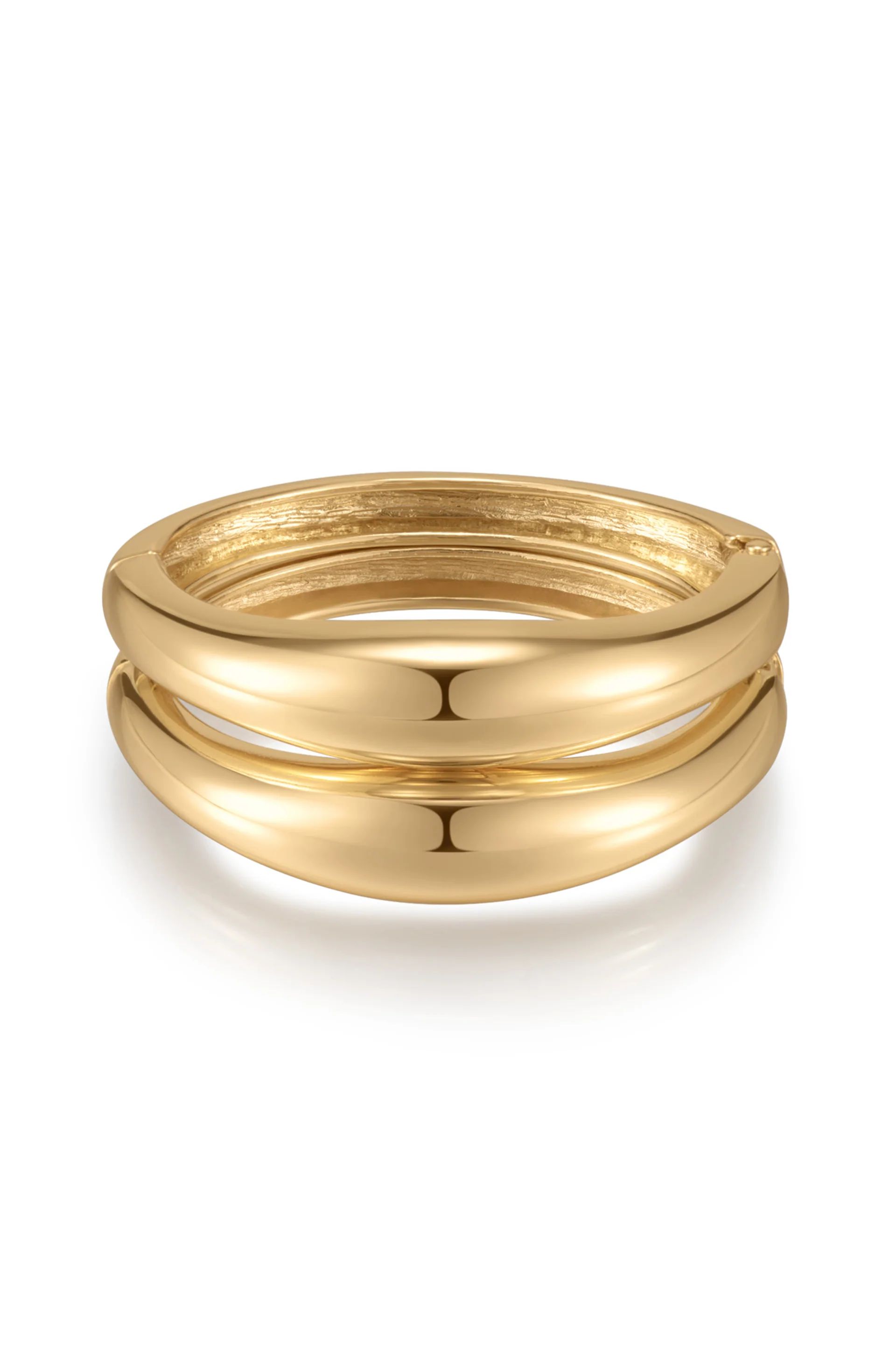 Double Golden Bangle Set | Ettika