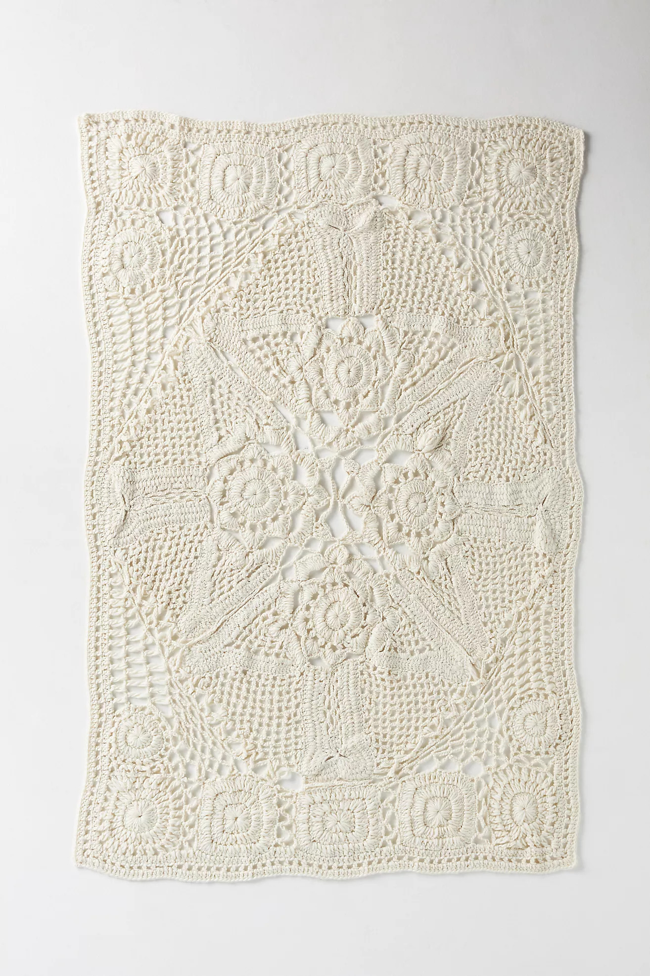 Aspen Knit Crochet Throw Blanket | Anthropologie (US)